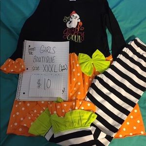 🎃Girls Halloween Outfit-Boutique Set 7/8🎃